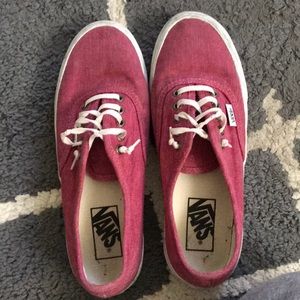 slip on red vans. minimal wear and super comfy !!!